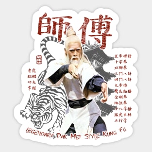 Sifu Pai Mei Kung Fu Martial Arts Vintage T-shirt Sticker